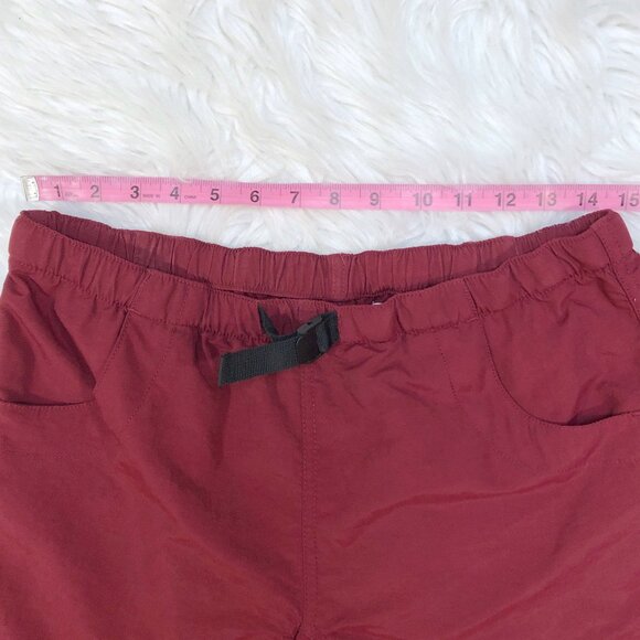 KAVU Elle 4" Quick Dry Hiking Outdoor Shorts with Belt in Rhubarb (Dark Red) - Picture 4 of 10